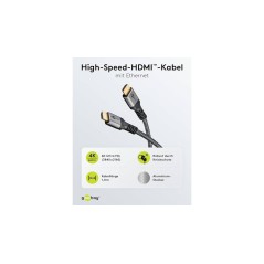 Goobay High Speed HDMI Cable with Ethernet 1m Grå
